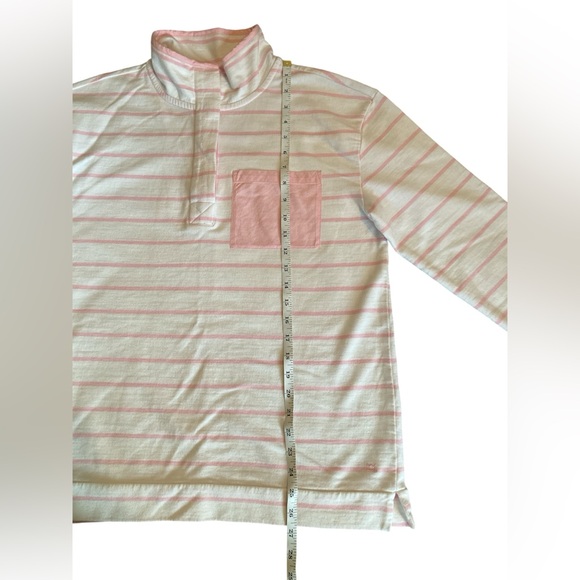 crown & ivy Striped mock neck Pullover Sweatshirt. Size Small. - Picture 9 of 14